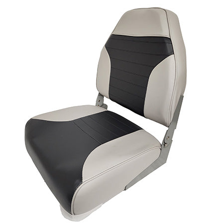 Fold Down High Back Boat Seat - Horizon Boat Seats - 1002-ABC GREY/CHARCOAL