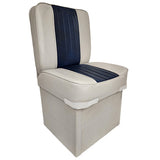 Single Jump Back Boat Seat - Horizon Boat Seats - 1008-ABD GREY/NAVY - Marine Fiberglass Direct