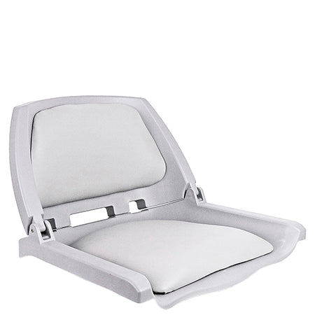 Shell Back Folding Boat Seat - Horizon Boat Seats - 1010-AB GREY, GREY SHELL