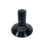 10" FIXED HEIGHT BLACK ANODIZED PEDESTAL with STOP - 184010-LBAWOSST