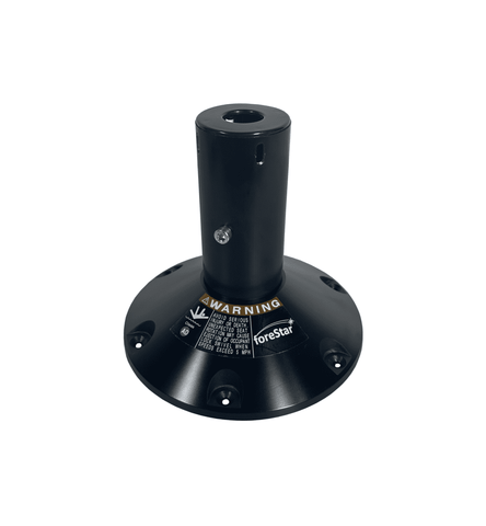 10" FIXED HEIGHT BLACK ANODIZED PEDESTAL with STOP - 184010-LBAWOSST