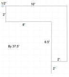 Universal Cushion for Leaning Post - 37.5" x 10.5" x 9" - Square 2200-C Replacement MFDCUSH02