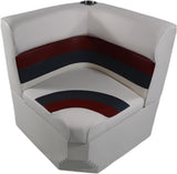 Premium Series Pontoon Radius Corner Cushion Set 3007-AAEC White/Red/Charcoal
