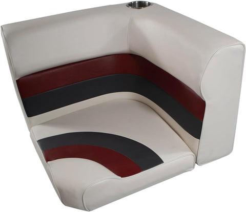 Premium Series Pontoon Radius Corner Cushion Set 3007-AAEC White/Red/Charcoal