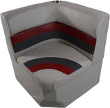 Premium Series Pontoon Radius Corner Cushion Set 3007-ABEC Grey/Red/Charcoal