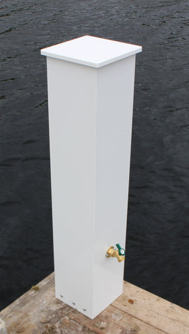 FLUSH WATER & 30AMP ELECTRIC SHORE POWER PEDESTAL 36"H x 7"W x 7"D