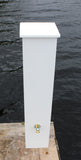 FLUSH WATER & 30AMP ELECTRIC SHORE POWER PEDESTAL 36"H x 7"W x 7"D