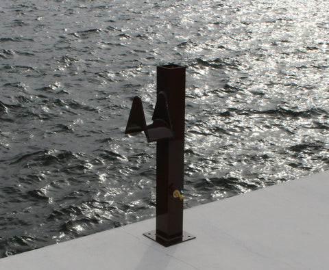 WATER & ELECTRIC POWER PEDESTAL 36"H x 8"W x 8"D - BLACK