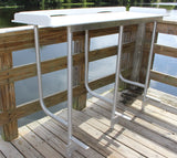 Fish Cleaning Station Fillet Table Overhanging Dock  96" W x 24" D x 39.5" H - MFDFCS96OH