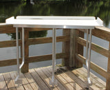 Fish Cleaning Station Fillet Table Overhanging Dock  96" W x 24" D x 39.5" H - MFDFCS96OH