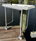 Fish Cleaning Station Fillet Table Overhanging Dock  42" W x 24" D x 39.5" H - MFDFCS42OH