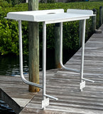 Fish Cleaning Station Fillet Table Overhanging Dock  52" W x 24" D x 39.5" H - MFDFCS52OH