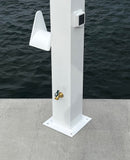 LARGE WATER & 30AMP ELECTRIC SHORE POWER PEDESTAL 36"H x 10"W x 10"D with Light