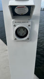 FLUSH WATER & 30AMP ELECTRIC SHORE POWER  PEDESTAL 36"H x 6"W x 6"D