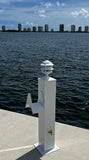 LARGE WATER & 30AMP ELECTRIC SHORE POWER PEDESTAL 36"H x 10"W x 10"D with Light