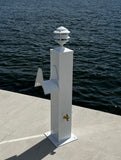 LARGE WATER & 30AMP ELECTRIC SHORE POWER PEDESTAL 36"H x 10"W x 10"D with Light