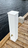 FLUSH WATER & 30AMP ELECTRIC SHORE POWER PEDESTAL 36"H x 7"W x 7"D