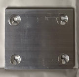 Aluminum Flat Plate 4" x 3.5" x 1/4" with quantity four pre-drilled holes