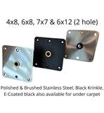 7" x 7" PosiPin Deck Plate - Black with Nylon Bushing - 382110-BK