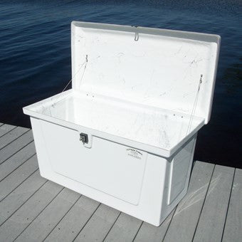 Fiberglass Dock Box - 21"H x 40"W x 19"D - CM01 - Marine Fiberglass Direct