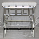 Traditional Aluminum Leaning Post with rod holders - 30" W x 12.5" D x 31.5" H - Marine Fiberglass Direct