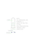 Two (2) - 36" H x 13" W - Marine Grab bars -Marine Grab Handles -Boat Grab Rails - Boat Grab Handles - Marine Fiberglass Direct