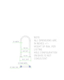 Marine Dock & Boat - 36" H x 16.5" W - Hand Rail Grab Bar - Marine Fiberglass Direct