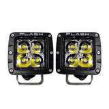 Pair of dependable work lights - extreme distance - spot - stainless steel - marine - quality led cubes