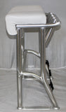 Traditional Aluminum Leaning Post with rod holders - 30" W x 12.5" D x 31.5" H - Marine Fiberglass Direct
