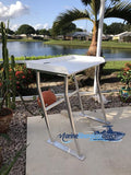 Sea-Line Four Leg Fish Cleaning Station Fillet Table Dock Aluminum 50" x 23" -SLFCS50-4 - Marine Fiberglass Direct