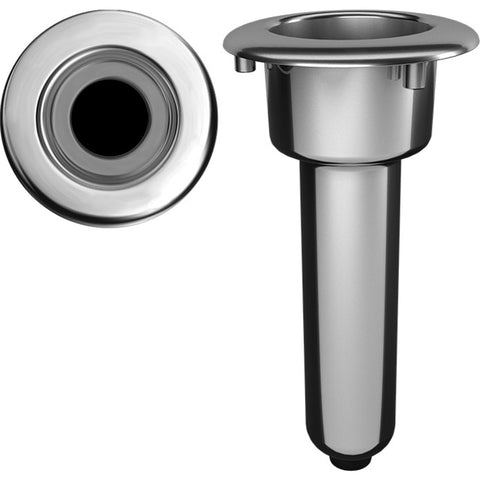 Mate Series 0 degree, Elite Screwless ,Round Top 316 Stainless Drain -C1000DS Rod Holder - Marine Fiberglass Direct