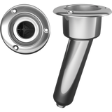 Mate Series 15 degree, Round Top 316 Stainless Drain-C1015D Rod Holder - Marine Fiberglass Direct