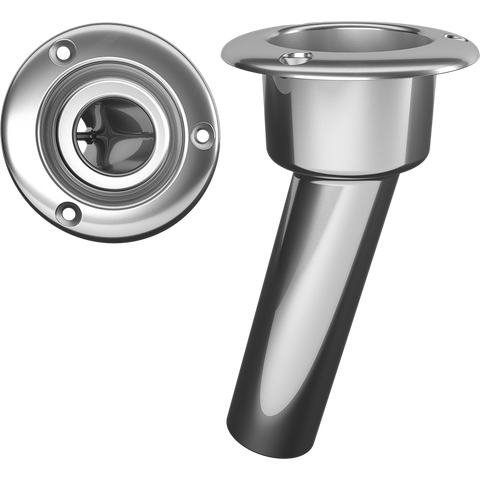 Mate Series 15 degree, Round Top 316 Stainless -C1015ND Rod Holder - Marine Fiberglass Direct