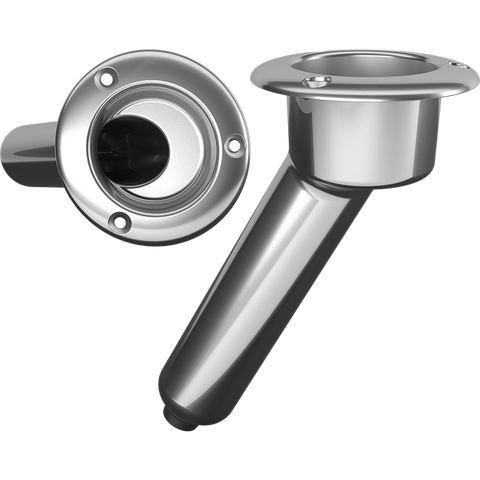 Mate Series 30 degree, Round Top 316 Stainless Drain-C1030D Rod Holder - Marine Fiberglass Direct