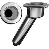 Mate Series 30 degree, Elite Screwless ,Round Top 316 Stainless Drain -C1030DS Rod Holder - Marine Fiberglass Direct