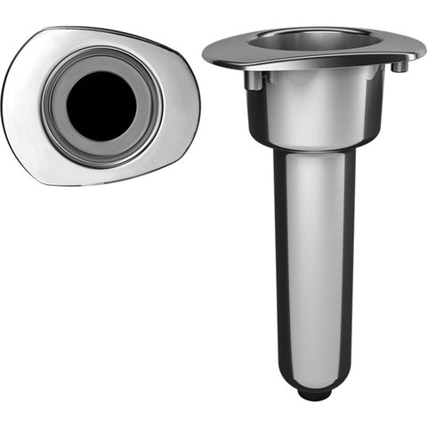 Mate Series 0 degree, Elite Screwless ,Oval Top 316 Stainless Drain -C2000DS Rod Holder - Marine Fiberglass Direct