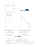 SEA-LINE CENTER CONSOLE - 25"H x 21"W x 17"D - SLCC02 - Marine Fiberglass Direct