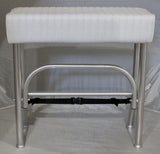 Traditional Aluminum Leaning Post with rod holders - 30" W x 12.5" D x 31.5" H - Marine Fiberglass Direct