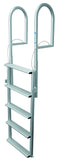 JIF Marine - 5 Wide Step Dock Lift Ladder - Anodized Aluminum - DJX5W - Marine Fiberglass Direct