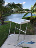 Sea-Line Four Leg Fish Cleaning Station Fillet Table Dock Aluminum 40" x 23" - SLFCS40-4 - Marine Fiberglass Direct