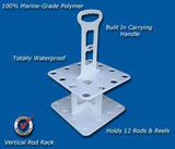 FISHING ROD AND REEL HOLDER- EASY VERTICAL CARRIER - Marine Fiberglass Direct