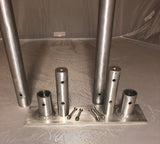 MARINE DOCK & BOAT - 36" H X 12" W REMOVABLE ALUMINUM HANDRAIL - SAFETY GRAB BAR RAIL - FLAT BASE