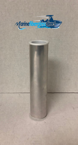 9-1/4" Aluminum Rod Holder w/ Liner for fishing, t-tops, railings, piers, or docks - NO locking/gimble pin - Marine Fiberglass Direct
