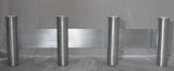 Four 10" Aluminum Boat Fishing or Pole Rod Holders - Angled at 15 Degrees with Gimbal/ Locking Pin on One Flat Plate Mount