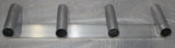 Four 10" Aluminum Boat Fishing or Pole Rod Holders - Angled at 15 Degrees with Gimbal/ Locking Pin on One Flat Plate Mount