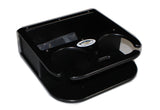 Double Beverage/Cup/Drink Holders w/ Storage in black - 9 3/4" x 9 3/4" x 3"