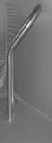 MARINE DOCK & BOAT - 36" H X 16.5" W - ALUMINUM HANDRAIL - SAFETY GRAB BAR RAIL - FLAT BASE - TOP OF GRAB BAR ANGLED AT 30 degrees