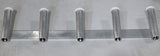 Five 10" Aluminum Boat Fishing or Pole Rod Holders - Angled at 15 Degrees with Gimbal/ Locking Pin on One Flat Plate Mount