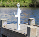 WATER & ELECTRIC PEDESTAL with LIGHT 36"H x 8"W x 8"D