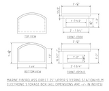 Fiberglass Upper Steering Helm Station - 25.5" x 16" x 14" - Tower Control Box